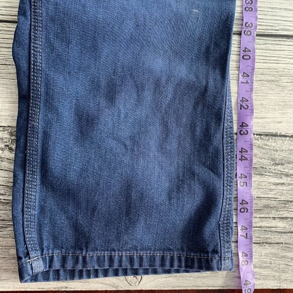 Vintage 90s Y2K Silver Jeans Denim Bib Overalls - Picture 16 of 16